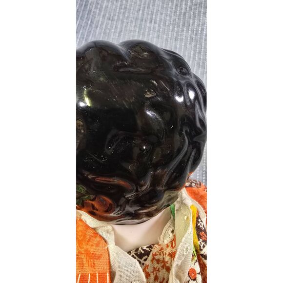 Vintage China Head Dolld with Patchwork Dress - Picture 8 of 9